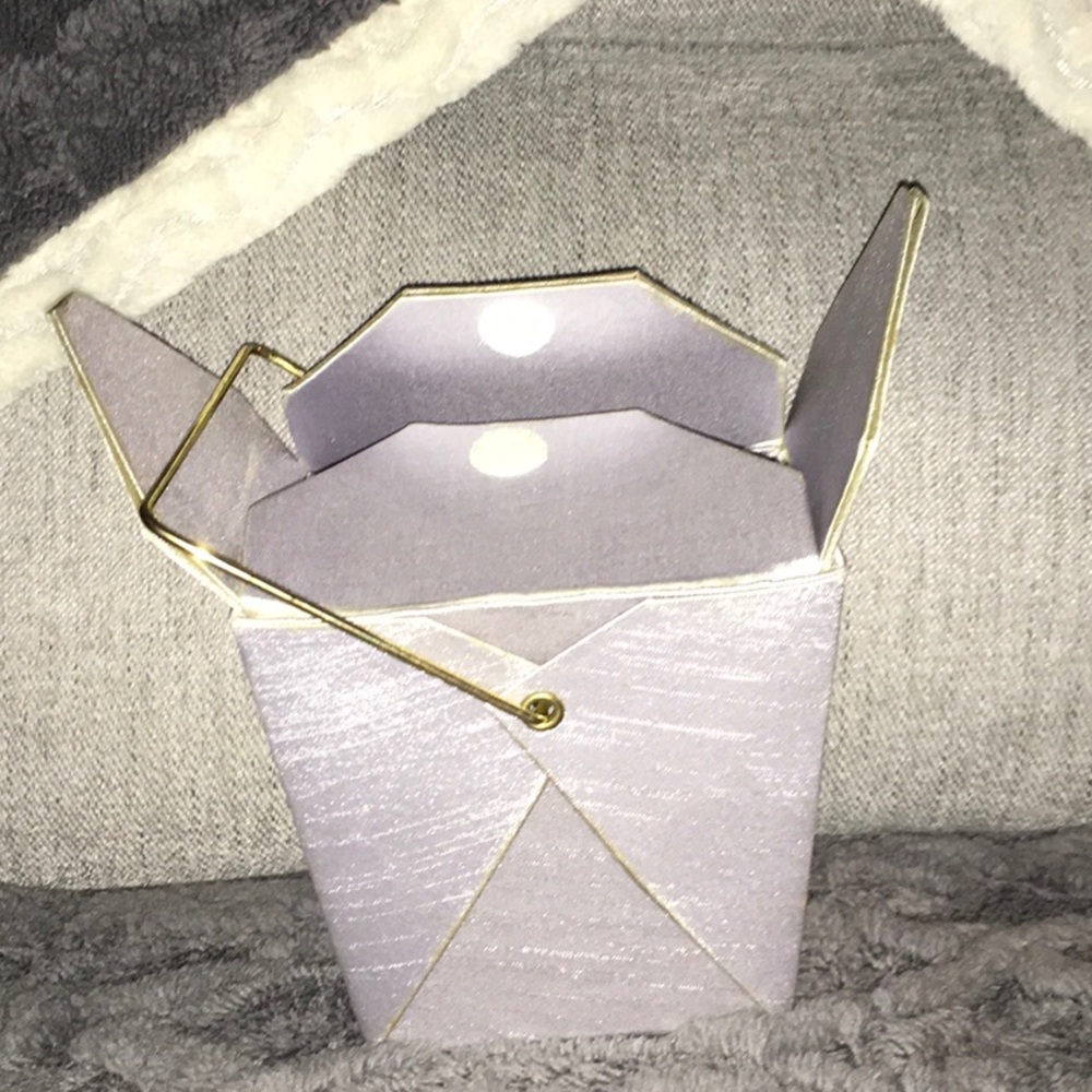 Chinese Takeout Container Upgraded Box Storage Container Silver NWOT